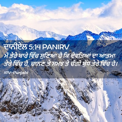 Picture 02 - ਦਾਨੀਏਲ 5:14 PANIRV - ਮੈਂ ਤੇਰੇ ਬਾਰੇ ਵਿੱਚ - Bible Verse Picture