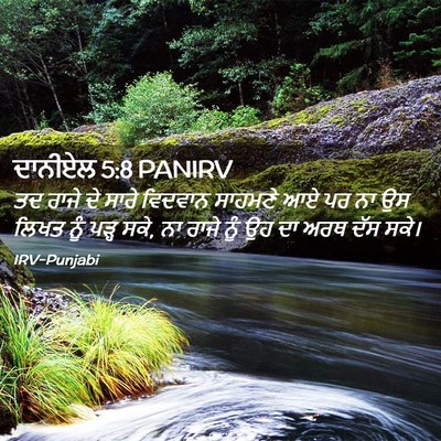 Picture 02 - ਦਾਨੀਏਲ 5:8 PANIRV - ਤਦ ਰਾਜੇ ਦੇ ਸਾਰੇ - Bible Verse Picture