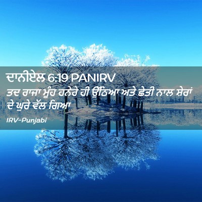 Picture 02 - ਦਾਨੀਏਲ 6:19 PANIRV - ਤਦ ਰਾਜਾ ਮੂੰਹ ਹਨੇਰੇ - Bible Verse Picture