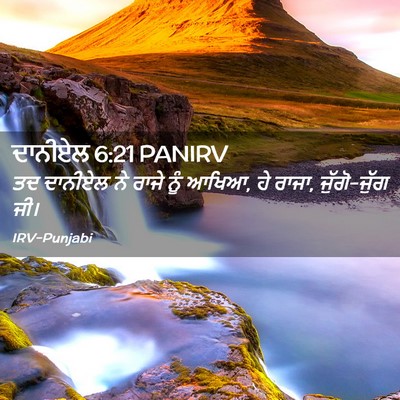 Picture 02 - ਦਾਨੀਏਲ 6:21 PANIRV - ਤਦ ਦਾਨੀਏਲ ਨੇ ਰਾਜੇ - Bible Verse Picture