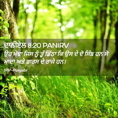 Picture 02 - ਦਾਨੀਏਲ 8:20 PANIRV - ਉਹ ਮੇਂਢਾ ਜਿਸ ਨੂੰ - Bible Verse Picture