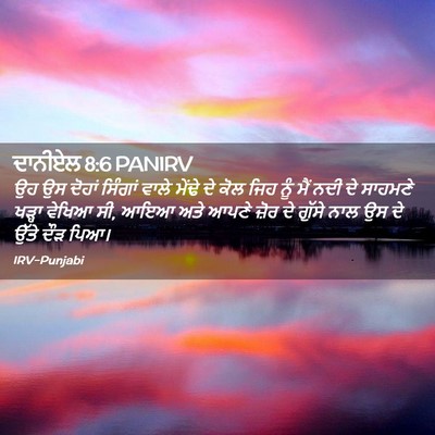 Picture 02 - ਦਾਨੀਏਲ 8:6 PANIRV - ਉਹ ਉਸ ਦੋਹਾਂ ਸਿੰਗਾਂ - Bible Verse Picture