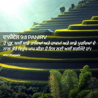 Picture 02 - ਦਾਨੀਏਲ 9:8 PANIRV - ਹੇ ਪ੍ਰਭੂ, ਅਸੀਂ ਸਾਡੇ - Bible Verse Picture