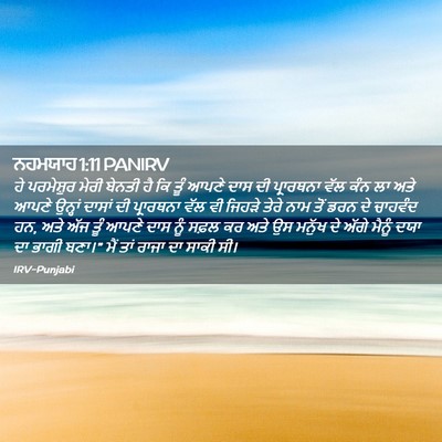 Picture 02 - ਨਹਮਯਾਹ 1:11 PANIRV - ਹੇ ਪਰਮੇਸ਼ੁਰ ਮੇਰੀ - Bible Verse Picture
