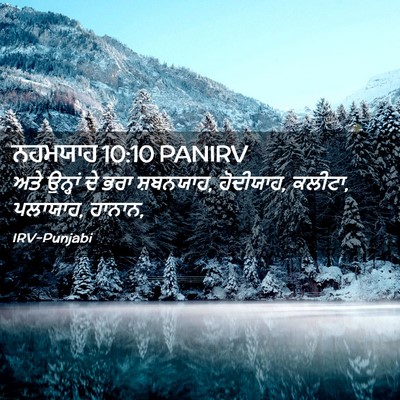Picture 02 - ਨਹਮਯਾਹ 10:10 PANIRV - ਅਤੇ ਉਨ੍ਹਾਂ ਦੇ ਭਰਾ - Bible Verse Picture