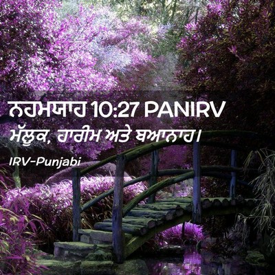 Picture 02 - ਨਹਮਯਾਹ 10:27 PANIRV - ਮੱਲੂਕ, ਹਾਰੀਮ ਅਤੇ - Bible Verse Picture