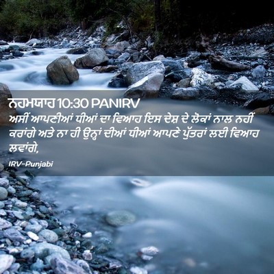 Picture 02 - ਨਹਮਯਾਹ 10:30 PANIRV - ਅਸੀਂ ਆਪਣੀਆਂ ਧੀਆਂ - Bible Verse Picture