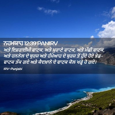 Picture 02 - ਨਹਮਯਾਹ 12:39 PANIRV - ਅਤੇ ਇਫ਼ਰਾਈਮੀ ਫਾਟਕ, - Bible Verse Picture