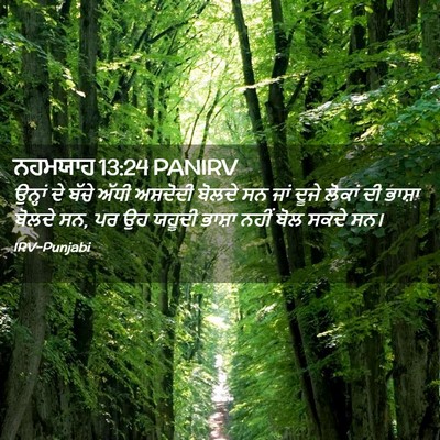 Picture 02 - ਨਹਮਯਾਹ 13:24 PANIRV - ਉਨ੍ਹਾਂ ਦੇ ਬੱਚੇ - Bible Verse Picture