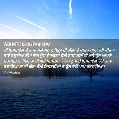 Picture 02 - ਨਹਮਯਾਹ 13:26 PANIRV - ਕੀ ਇਸਰਾਏਲ ਦੇ ਰਾਜਾ - Bible Verse Picture