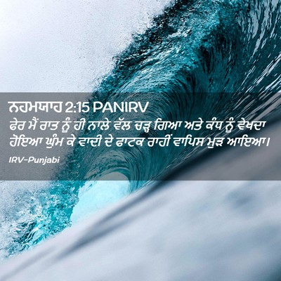 Picture 02 - ਨਹਮਯਾਹ 2:15 PANIRV - ਫੇਰ ਮੈਂ ਰਾਤ ਨੂੰ ਹੀ - Bible Verse Picture