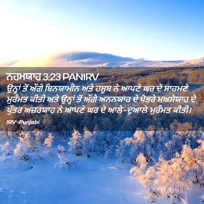 Picture 02 - ਨਹਮਯਾਹ 3:23 PANIRV - ਉਨ੍ਹਾਂ ਤੋਂ ਅੱਗੇ - Bible Verse Picture