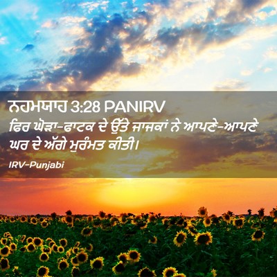 Picture 02 - ਨਹਮਯਾਹ 3:28 PANIRV - ਫਿਰ ਘੋੜਾ-ਫਾਟਕ ਦੇ - Bible Verse Picture