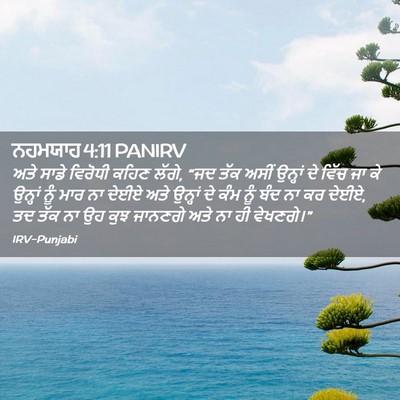 Picture 02 - ਨਹਮਯਾਹ 4:11 PANIRV - ਅਤੇ ਸਾਡੇ ਵਿਰੋਧੀ - Bible Verse Picture