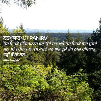 Picture 02 - ਨਹਮਯਾਹ 4:17 PANIRV - ਉਹ ਜਿਹੜੇ - Bible Verse Picture