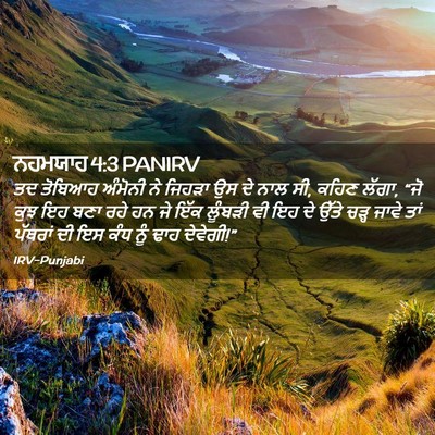 Picture 02 - ਨਹਮਯਾਹ 4:3 PANIRV - ਤਦ ਤੋਬਿਆਹ ਅੰਮੋਨੀ - Bible Verse Picture