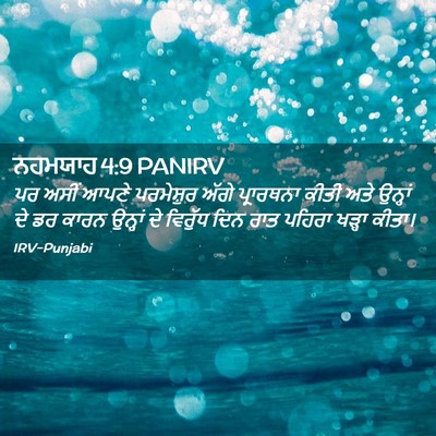 Picture 02 - ਨਹਮਯਾਹ 4:9 PANIRV - ਪਰ ਅਸੀਂ ਆਪਣੇ - Bible Verse Picture