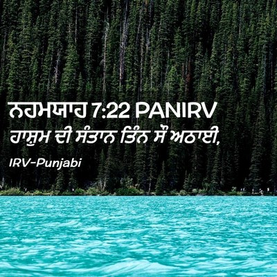Picture 02 - ਨਹਮਯਾਹ 7:22 PANIRV - ਹਾਸ਼ੁਮ ਦੀ ਸੰਤਾਨ - Bible Verse Picture