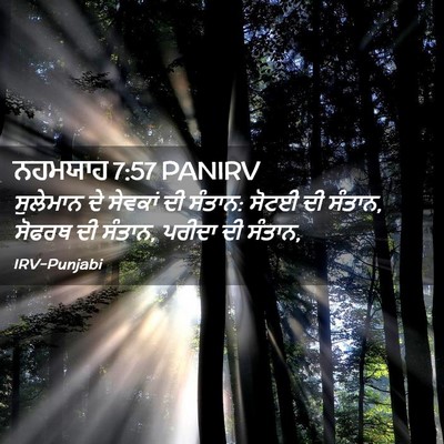 Picture 02 - ਨਹਮਯਾਹ 7:57 PANIRV - ਸੁਲੇਮਾਨ ਦੇ ਸੇਵਕਾਂ - Bible Verse Picture
