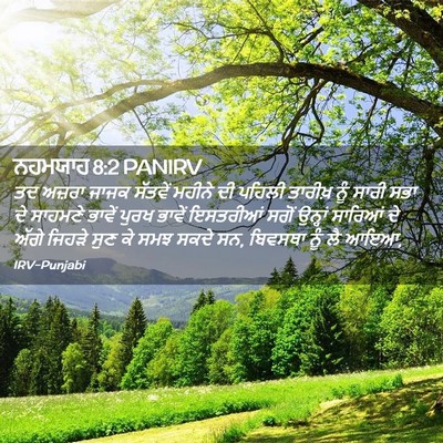 Picture 02 - ਨਹਮਯਾਹ 8:2 PANIRV - ਤਦ ਅਜ਼ਰਾ ਜਾਜਕ - Bible Verse Picture