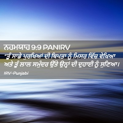 Picture 02 - ਨਹਮਯਾਹ 9:9 PANIRV - “ਤੂੰ ਸਾਡੇ ਪੁਰਖਿਆਂ - Bible Verse Picture