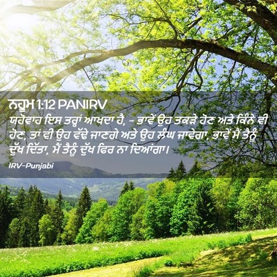 Picture 02 - ਨਹੂਮ 1:12 PANIRV - ਯਹੋਵਾਹ ਇਸ ਤਰ੍ਹਾਂ - Bible Verse Picture