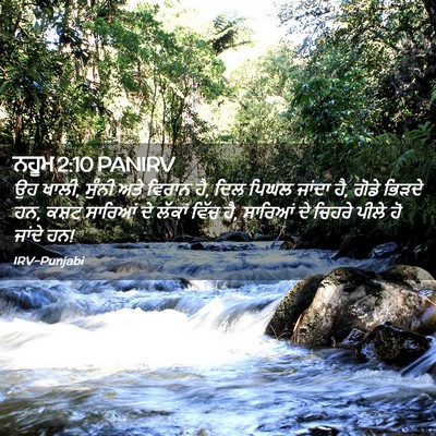Picture 02 - ਨਹੂਮ 2:10 PANIRV - ਉਹ ਖਾਲੀ, ਸੁੰਨੀ ਅਤੇ - Bible Verse Picture