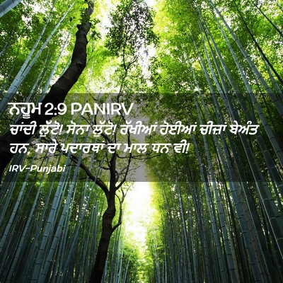 Picture 02 - ਨਹੂਮ 2:9 PANIRV - ਚਾਂਦੀ ਲੁੱਟੋ! ਸੋਨਾ - Bible Verse Picture