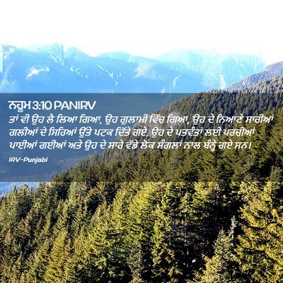 Picture 02 - ਨਹੂਮ 3:10 PANIRV - ਤਾਂ ਵੀ ਉਹ ਲੈ ਲਿਆ - Bible Verse Picture