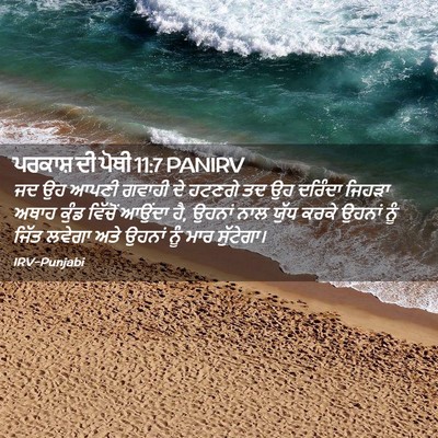 Picture 02 - ਪਰਕਾਸ਼ ਦੀ ਪੋਥੀ 11:7 PANIRV - ਜਦ ਉਹ ਆਪਣੀ ਗਵਾਹੀ ਦੇ - Bible Verse Picture