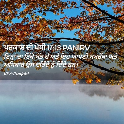 Picture 02 - ਪਰਕਾਸ਼ ਦੀ ਪੋਥੀ 17:13 PANIRV - ਇਨ੍ਹਾਂ ਦਾ ਇੱਕੋ ਮੱਤ - Bible Verse Picture