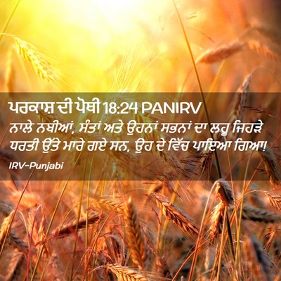 Picture 02 - ਪਰਕਾਸ਼ ਦੀ ਪੋਥੀ 18:24 PANIRV - ਨਾਲੇ ਨਬੀਆਂ, ਸੰਤਾਂ - Bible Verse Picture