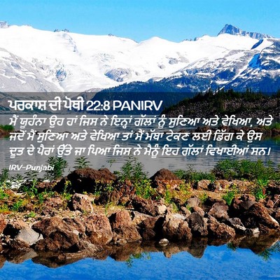 Picture 02 - ਪਰਕਾਸ਼ ਦੀ ਪੋਥੀ 22:8 PANIRV - ਮੈਂ ਯੂਹੰਨਾ ਉਹ ਹਾਂ - Bible Verse Picture