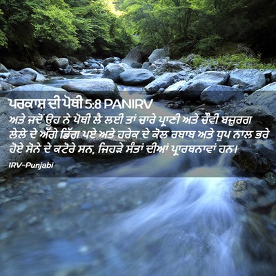 Picture 02 - ਪਰਕਾਸ਼ ਦੀ ਪੋਥੀ 5:8 PANIRV - ਅਤੇ ਜਦੋਂ ਉਹ ਨੇ ਪੋਥੀ - Bible Verse Picture