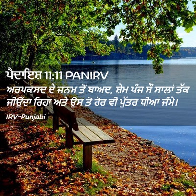 Picture 02 - ਪੈਦਾਇਸ਼ 11:11 PANIRV - ਅਰਪਕਸਦ ਦੇ ਜਨਮ ਤੋਂ - Bible Verse Picture