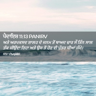 Picture 02 - ਪੈਦਾਇਸ਼ 11:13 PANIRV - ਅਤੇ ਅਰਪਕਸਦ ਸ਼ਾਲਹ - Bible Verse Picture