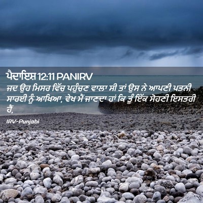 Picture 02 - ਪੈਦਾਇਸ਼ 12:11 PANIRV - ਜਦ ਉਹ ਮਿਸਰ ਵਿੱਚ - Bible Verse Picture