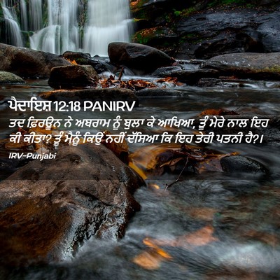Picture 02 - ਪੈਦਾਇਸ਼ 12:18 PANIRV - ਤਦ ਫ਼ਿਰਊਨ ਨੇ ਅਬਰਾਮ - Bible Verse Picture