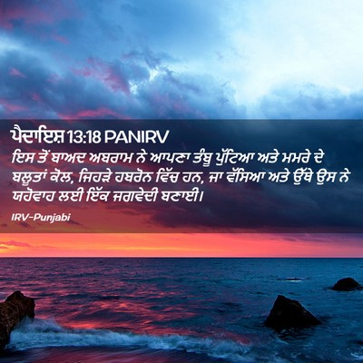 Picture 02 - ਪੈਦਾਇਸ਼ 13:18 PANIRV - ਇਸ ਤੋਂ ਬਾਅਦ ਅਬਰਾਮ - Bible Verse Picture
