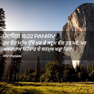 Picture 02 - ਪੈਦਾਇਸ਼ 18:22 PANIRV - ਤਦ ਓਹ ਮਨੁੱਖ ਉੱਥੋਂ - Bible Verse Picture
