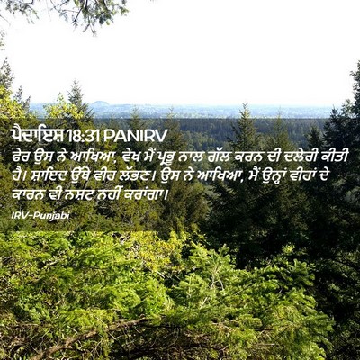 Picture 02 - ਪੈਦਾਇਸ਼ 18:31 PANIRV - ਫੇਰ ਉਸ ਨੇ ਆਖਿਆ, ਵੇਖ - Bible Verse Picture