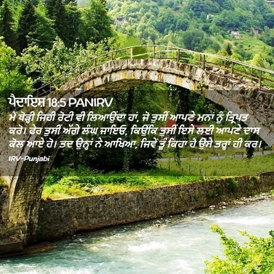 Picture 02 - ਪੈਦਾਇਸ਼ 18:5 PANIRV - ਮੈਂ ਥੋੜ੍ਹੀ ਜਿਹੀ - Bible Verse Picture