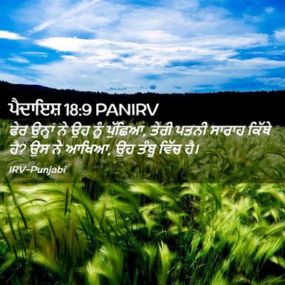 Picture 02 - ਪੈਦਾਇਸ਼ 18:9 PANIRV - ਫੇਰ ਉਨ੍ਹਾਂ ਨੇ ਉਹ - Bible Verse Picture