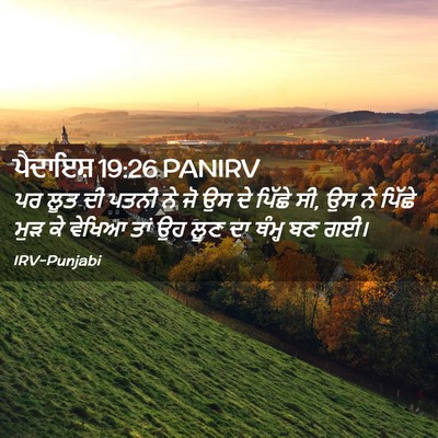 Picture 02 - ਪੈਦਾਇਸ਼ 19:26 PANIRV - ਪਰ ਲੂਤ ਦੀ ਪਤਨੀ ਨੇ - Bible Verse Picture