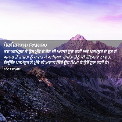 Picture 02 - ਪੈਦਾਇਸ਼ 21:17 PANIRV - ਤਦ ਪਰਮੇਸ਼ੁਰ ਨੇ ਉਸ - Bible Verse Picture