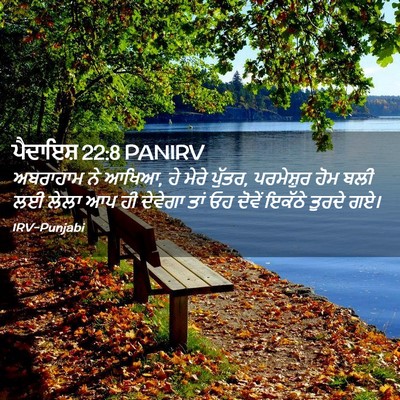 Picture 02 - ਪੈਦਾਇਸ਼ 22:8 PANIRV - ਅਬਰਾਹਾਮ ਨੇ ਆਖਿਆ, ਹੇ - Bible Verse Picture