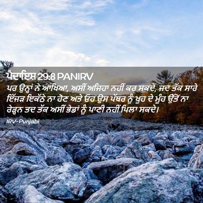 Picture 02 - ਪੈਦਾਇਸ਼ 29:8 PANIRV - ਪਰ ਉਨ੍ਹਾਂ ਨੇ ਆਖਿਆ, - Bible Verse Picture