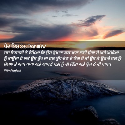 Picture 02 - ਪੈਦਾਇਸ਼ 3:6 PANIRV - ਜਦ ਇਸਤਰੀ ਨੇ ਵੇਖਿਆ - Bible Verse Picture