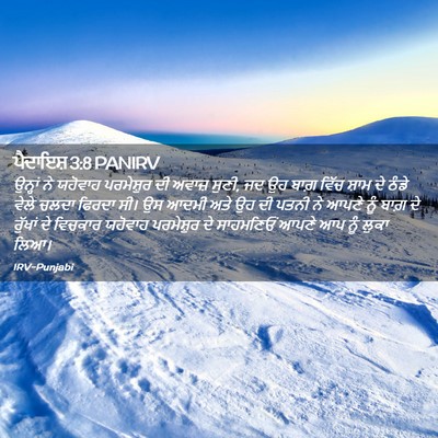Picture 02 - ਪੈਦਾਇਸ਼ 3:8 PANIRV - ਉਨ੍ਹਾਂ ਨੇ ਯਹੋਵਾਹ - Bible Verse Picture