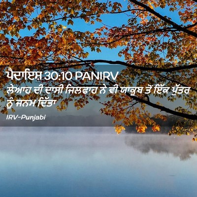 Picture 02 - ਪੈਦਾਇਸ਼ 30:10 PANIRV - ਲੇਆਹ ਦੀ ਦਾਸੀ - Bible Verse Picture